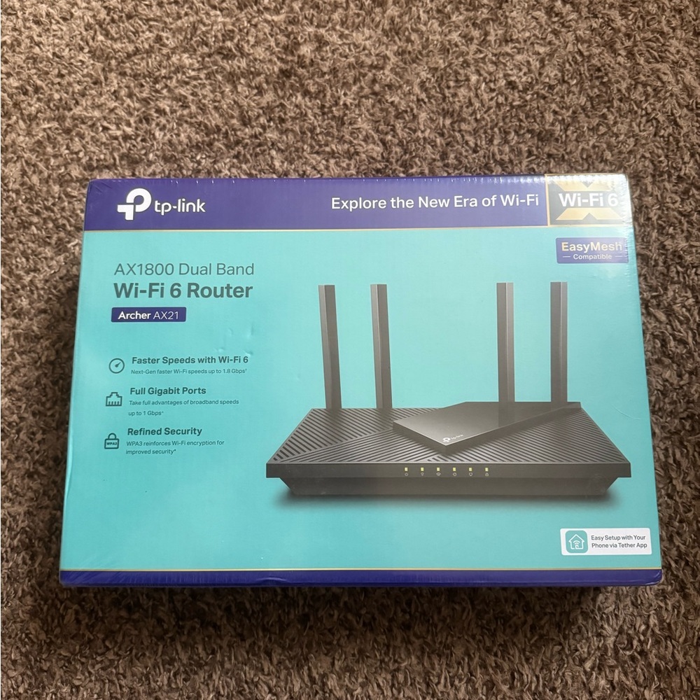 TP-Link AX1800 Dual Band Black Router